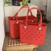 XL Extra Large Beach Bag EVA Rubber Waterproof Beach Travel Picnic Storage Basket Women Shopping Handbag Sac Jelly Tote Bag