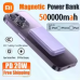 Xiaomi 500000mAh Magnetic Wireless Power Bank PD 20W Fast Charger Portable External Battery Pack For iPhone Samsung Huawei 2025