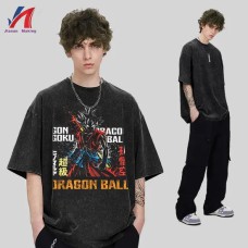 Wholesale Custom Screen Print Logo Plain Blank 100% Cotton 260g Drop Shoulder Vintage Men T Shirt for Plus Size Wholesale Custom Screen Print Logo Plain Blank 100% Cotton 260g Drop Shoulder Vintage Men T Shirt for Plus Size